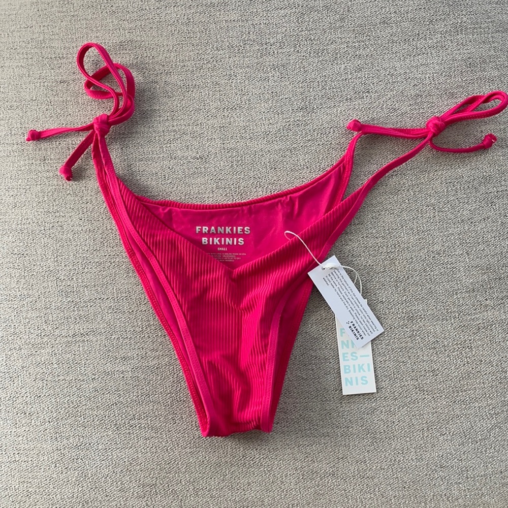 Frankie's Bikinis Connor Cheeky Bikini Bottom - Rosewood - Rosewood / S